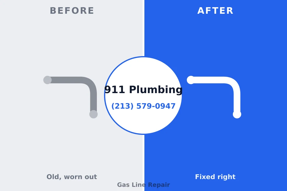 Before and after: plumbing repair Eden Isle, LA